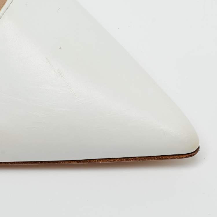 مملوكة مسبقًا Gianvito Rossi Icon Size 38.5 White Leather and PVC Ankle Length Boots