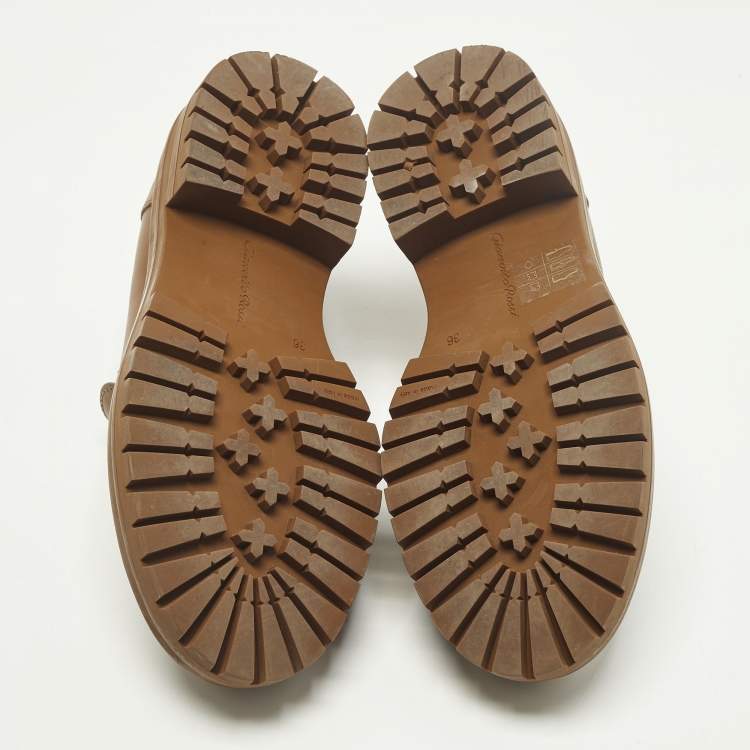 مملوكة مسبقًا Gianvito Rossi Argo Size 36 Brown Leather Loafers