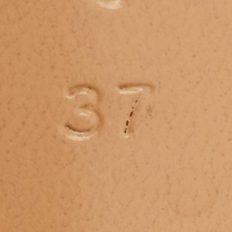 Pre Owned Gianvito Rossi Size 37 Black/Beige Python Print Suede Slingback Pumps