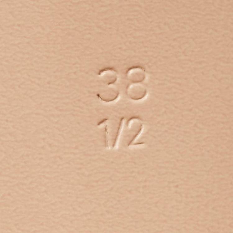 Pre Owned Gianvito Rossi Vamp Size 38.5 Beige Leather Peep Toe Booties