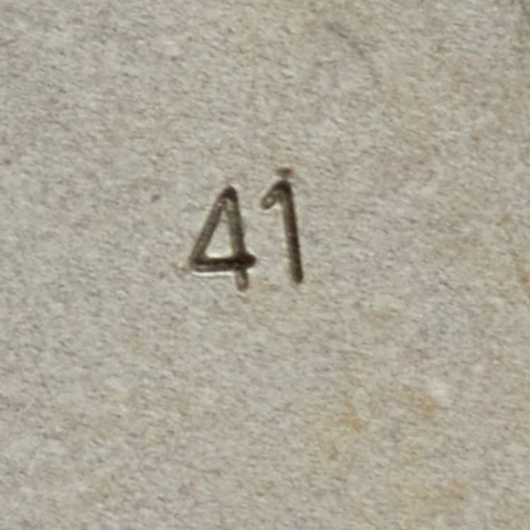 Pre Owned Gianvito Rossi Carla Size 41 Silver Leather Mary Jane Ballet Flats