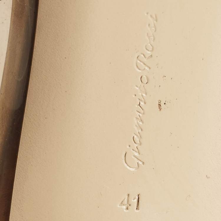 Pre Owned Gianvito Rossi kyle Size 41 Tricolor Leather and PVC Slingback Pumps