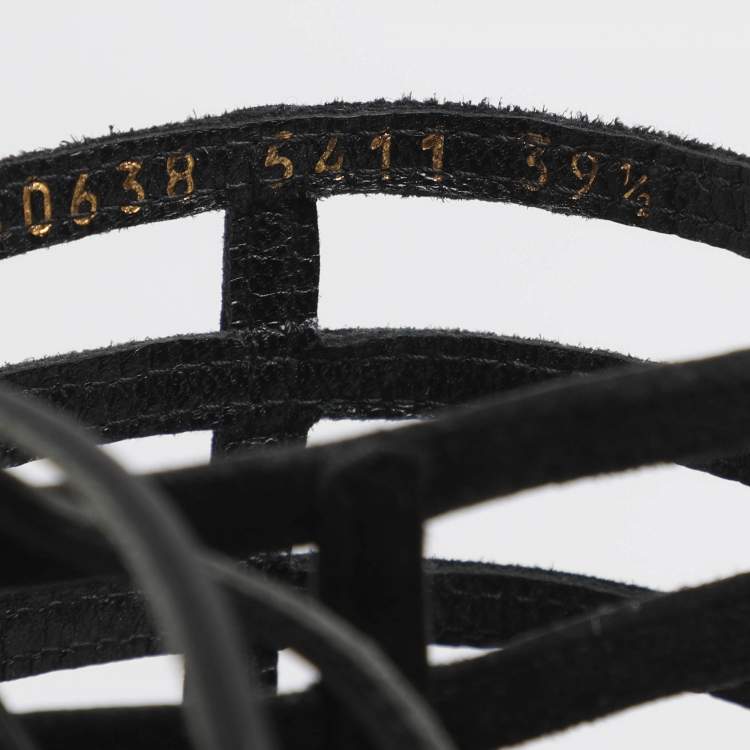 Pre Owned Gianvito Rossi Size 39.5 Black Suede Gladiator Sandals