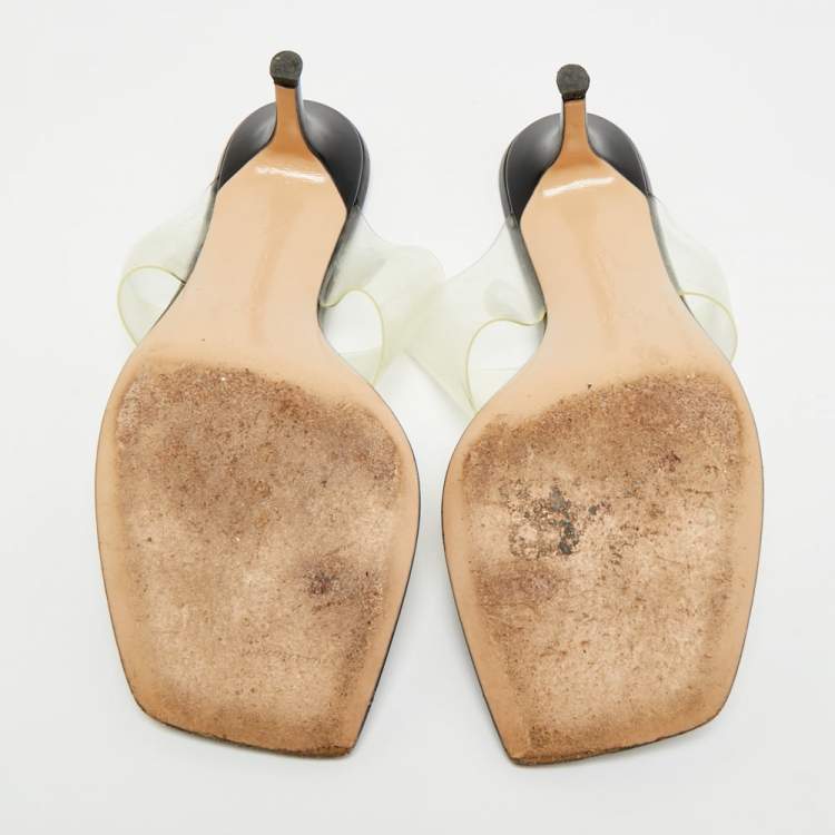 Pre Owned Gianvito Rossi Lotus Size 40 Transparent PVC Thong Sandals