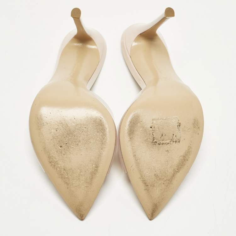 مملوكة مسبقًا Gianvito Rossi Elle Size 38 Beige PVC Mules