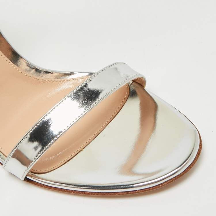 Pre Owned Gianvito Rossi Size 41 Transparent Leather and PVC Ankle Strap Sandals