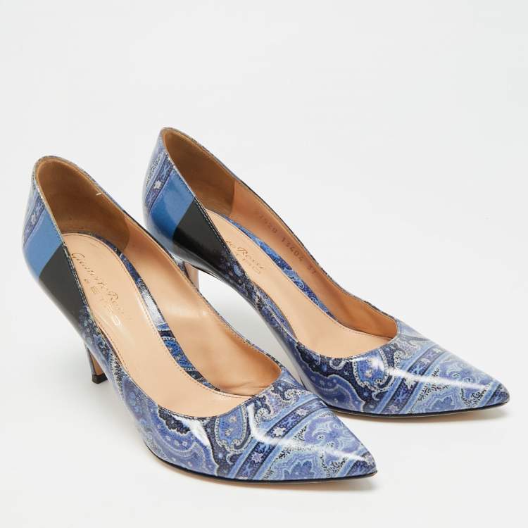 مملوكة مسبقًا حذاء كعب عالي جيانفيتو روسي جيانفيتو 105 ساتان أسود مقاس 37.5