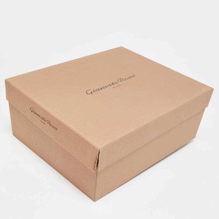 Pre Owned Gianvito Rossi Ribbon Uptown Size 38 Silver/Black Snakeskin Embossed Leather Ankle Strap Sandals