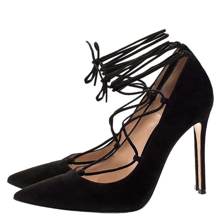 gianvito rossi black suede pumps