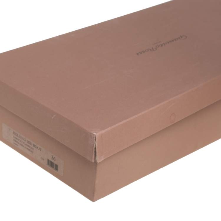 Pre Owned Gianvito Rossi Beige Suede Knee High Boots Size 36