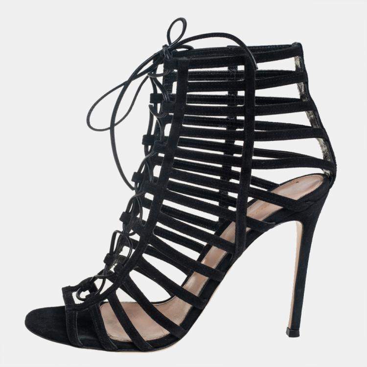 Patent Strappy Caged High Heels | Nasty Gal
