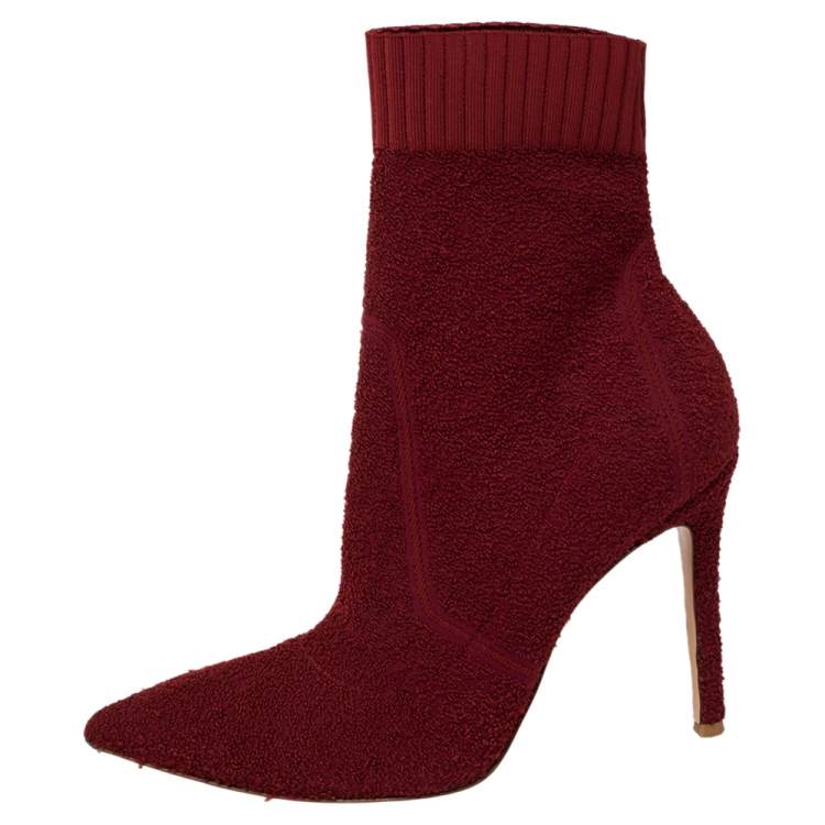 Burgundy hotsell sock booties