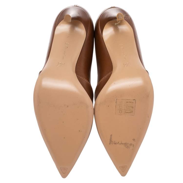 Pre Owned Gianvito Rossi Brown Leather Mable Boots Size 40