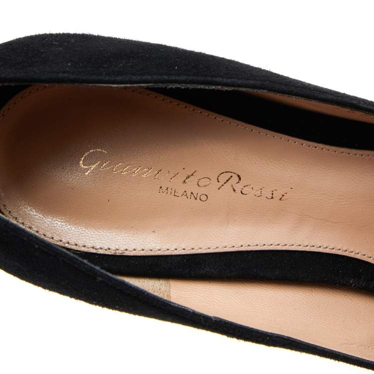 Pre Owned Gianvito Rossi Black Suede Pumps Size 39.5