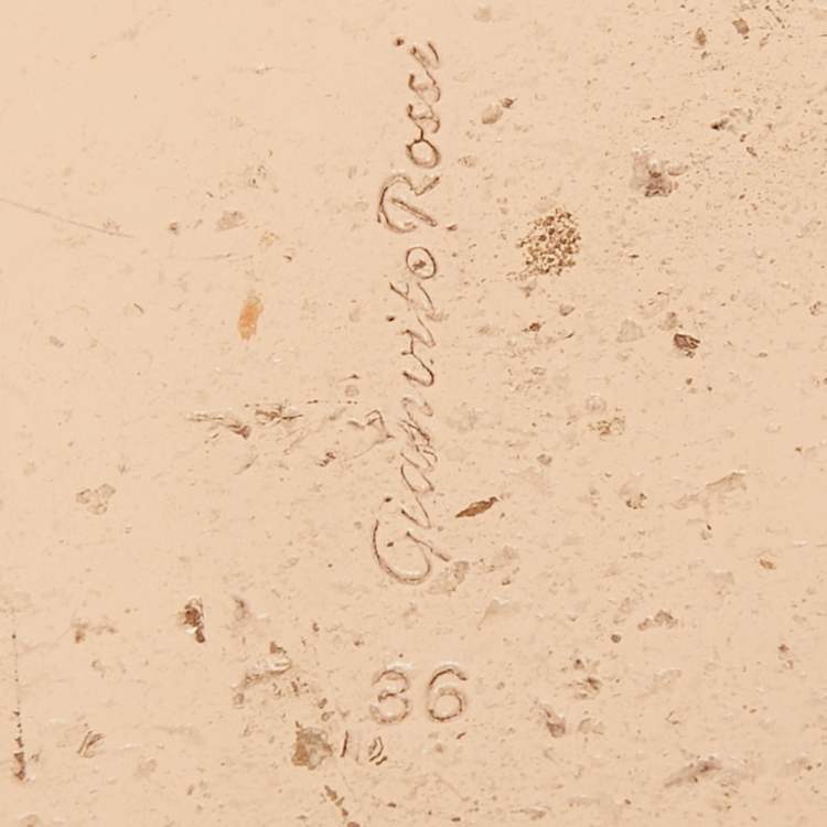 Pre Owned Gianvito Rossi Black Satin Barth Flat Slides Size 36