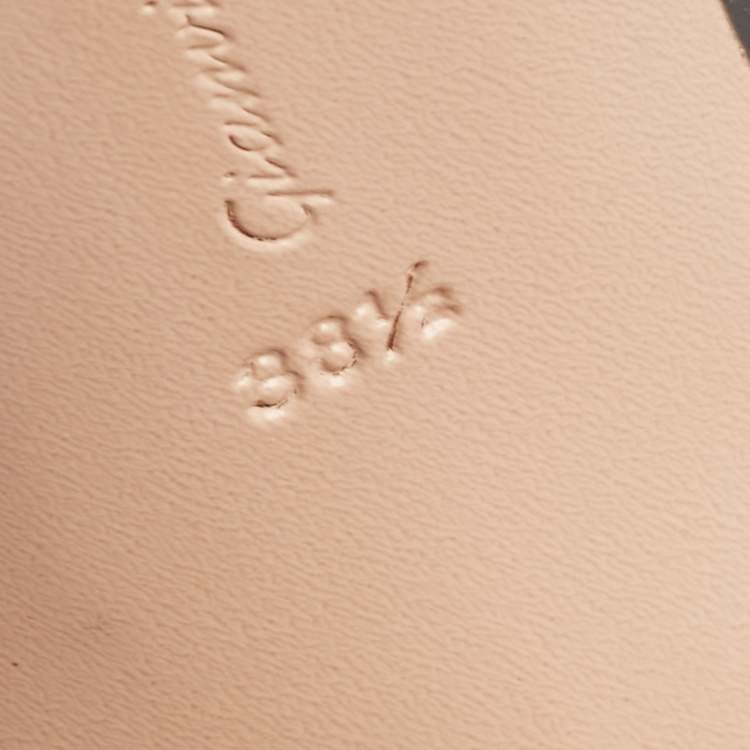 Pre Owned Gianvito Rossi Black Suede and PVC Plexi Pumps Size 38.5