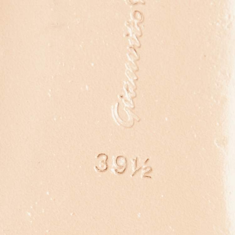 Pre Owned Gianvito Rossi Navy Blue Suede Cork Wedge Platform Ankle-Strap Sandals Size 39.5