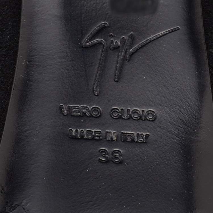 Pre Owned Gianvito Rossi Black Suede Over The Knee Boots Size 38