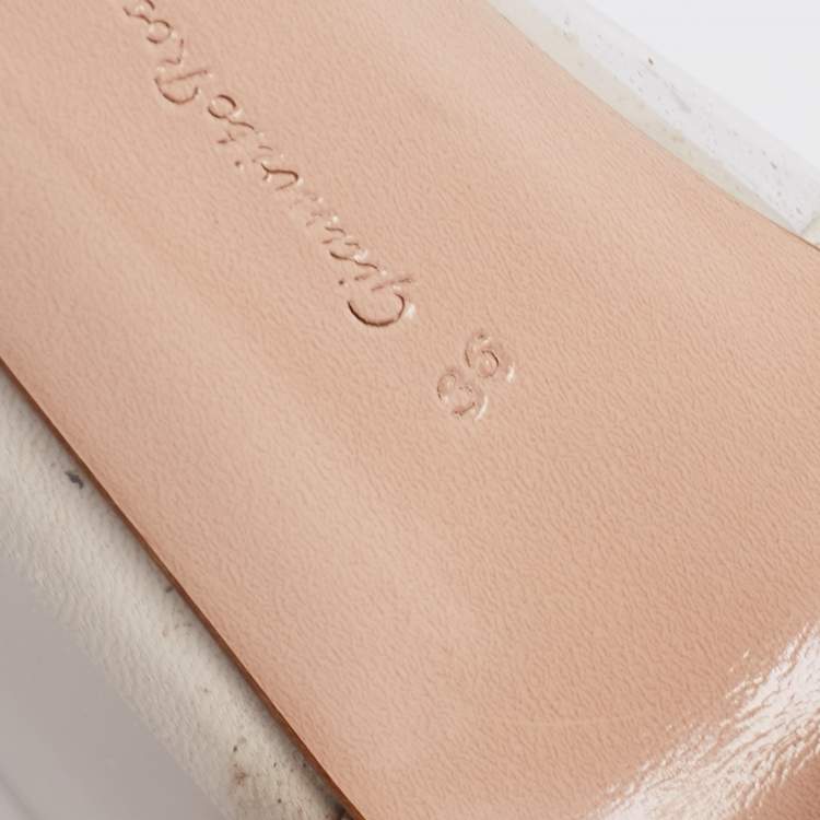 Pre Owned Gianvito Rossi Off-White Fabric, Leather and PVC Plexi Pumps Size 36