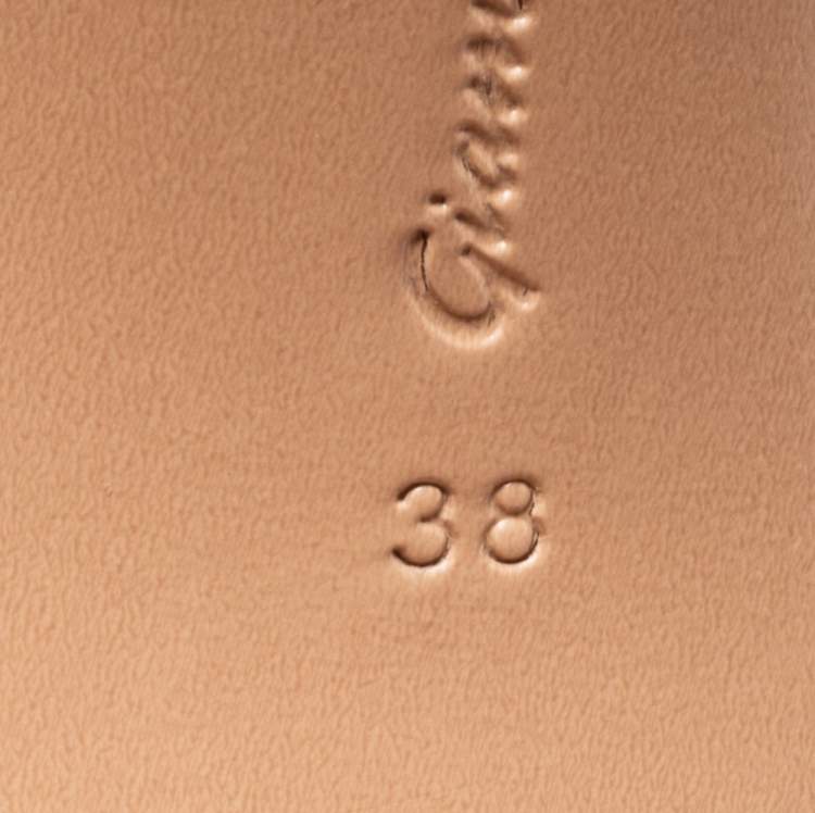 Pre Owned Gianvito Rossi Metallic Grey Textured Fabric Alise Mules Size 38