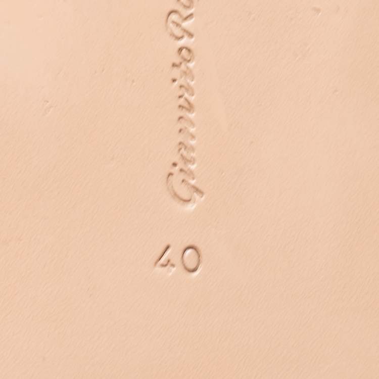 Pre Owned Gianvito Rossi Red Patent Leather Ankle Strap Sandals Size 40