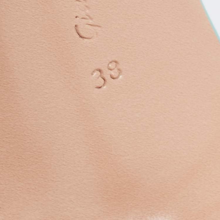 Pre Owned Gianvito Rossi Green PVC Elle Sandals Size 38