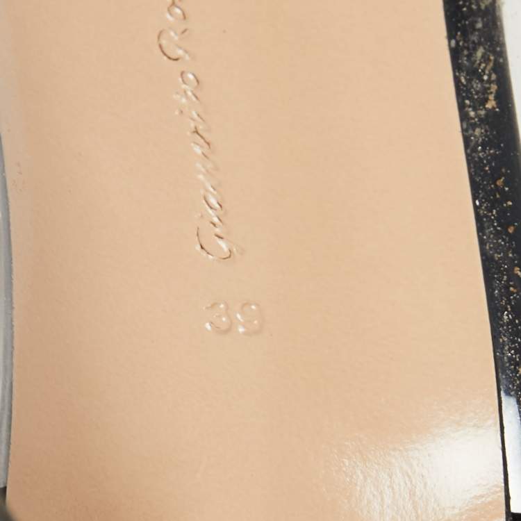 Pre Owned Gianvito Rossi Black Leather and PVC Plexi Pumps Size 39