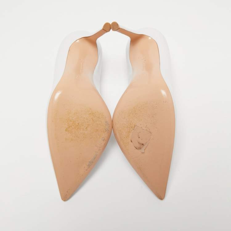 Pre Owned Gianvito Rossi White Gianvito Leather Pumps Size 36 
