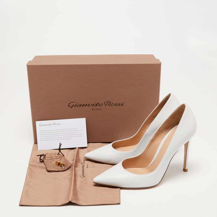 Pre Owned Gianvito Rossi White Gianvito Leather Pumps Size 36 