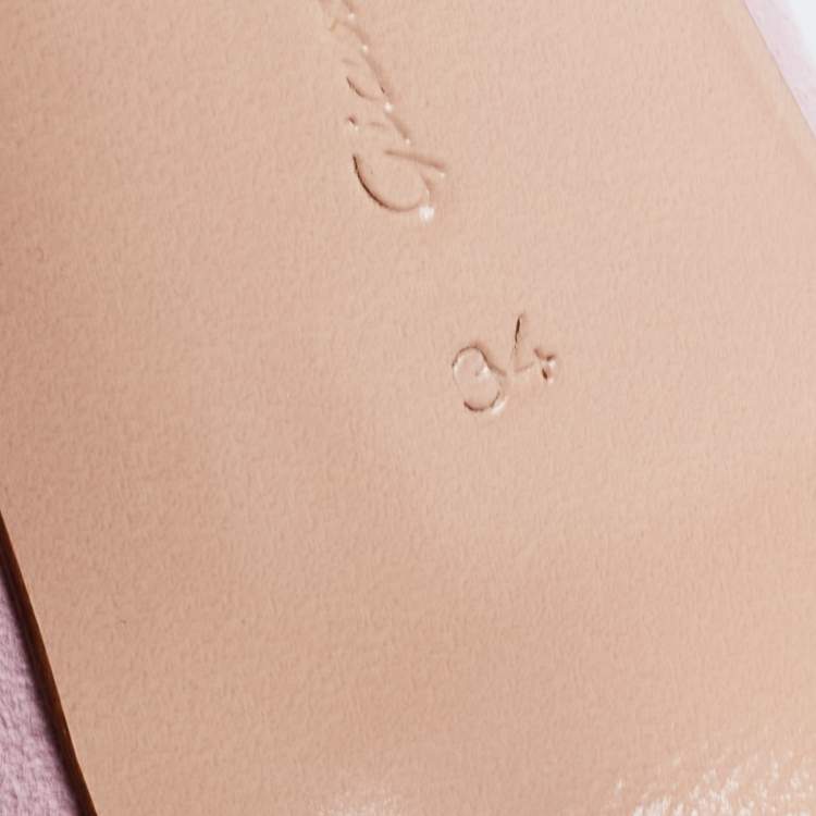 Pre Owned Gianvito Rossi Pink Suede Pointed Toe Mules Size 34