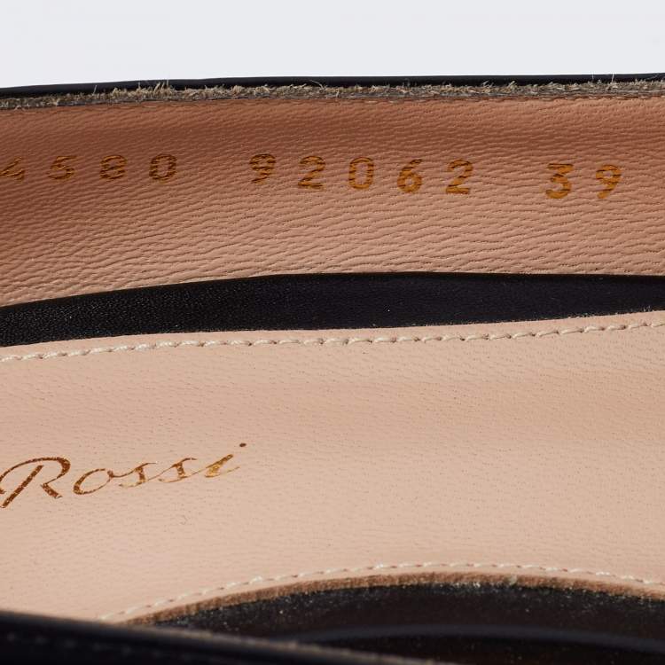 Pre Owned Gianvito Rossi Black Leather Pointed Toe Pumps Size 39