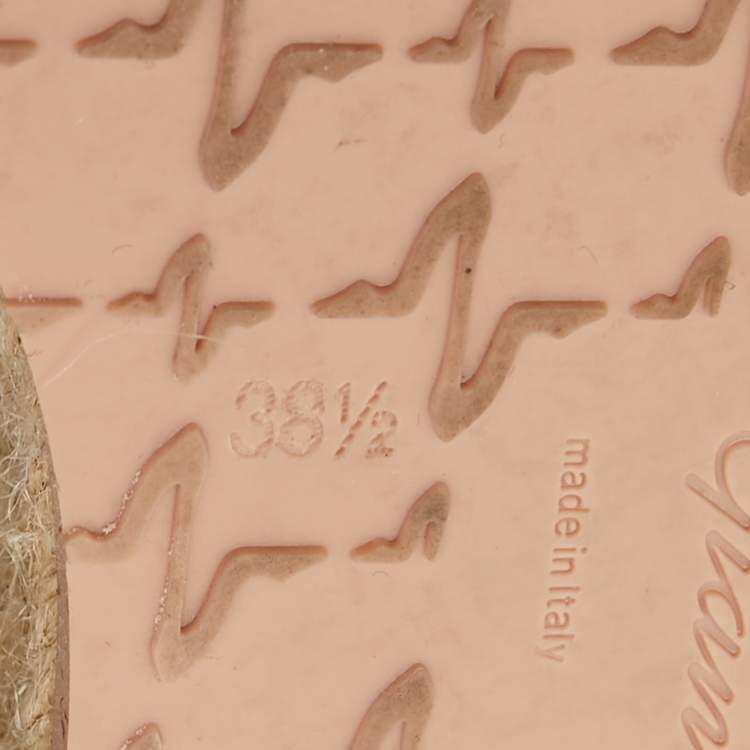 Pre Owned Gianvito Rossi Brown Suede Ankle Wrap Sandal Size 38.5