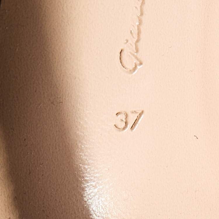 Pre Owned Gianvito Rossi Bisque Knit Fabric Bouclé Katie Ankle Boots Size 37