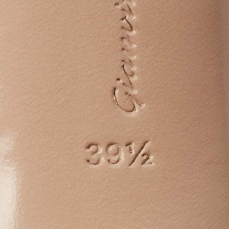 Pre Owned Gianvito Rossi Silver Leather and PVC Plexi Pumps Size 39.5