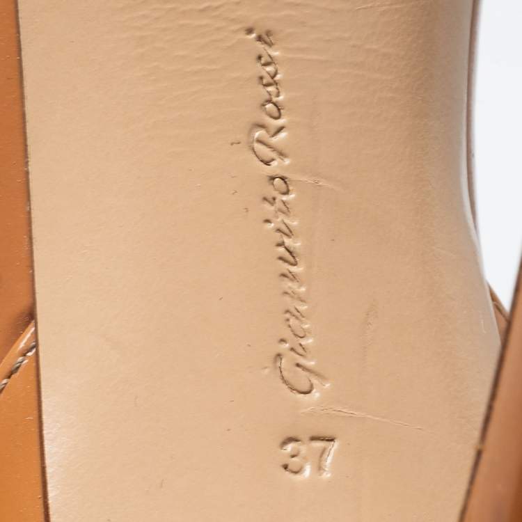 Pre Owned Gianvito Rossi Multicolor PVC and Patent leather Ankle Strap Pumps Size 37 