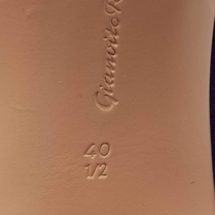 Pre Owned Gianvito Rossi Purple Suede Gianvito 105 Pumps Size 40.5