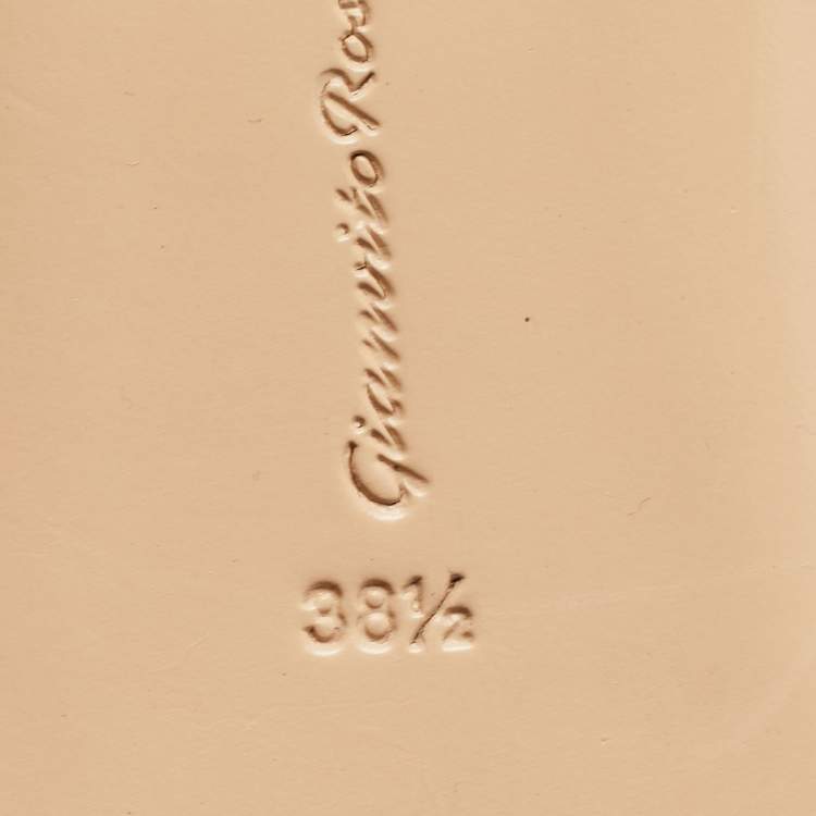 Pre Owned Gianvito Rossi Black Suede Gia Ankle Strap Flats Size 38.5