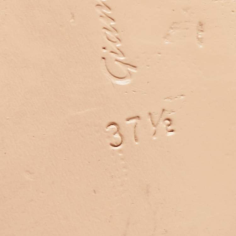 Pre Owned Gianvito Rossi Black Suede Flat Slides Size 37.5