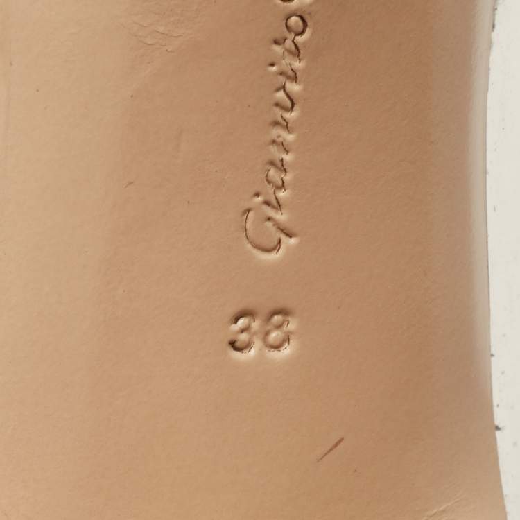 Pre Owned Gianvito Rossi Black Python and PVC Virtua Mules Size 38