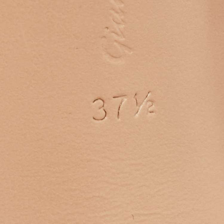 Pre Owned Gianvito Rossi Red/Transparent Patent Leather Slides Size 37.5  