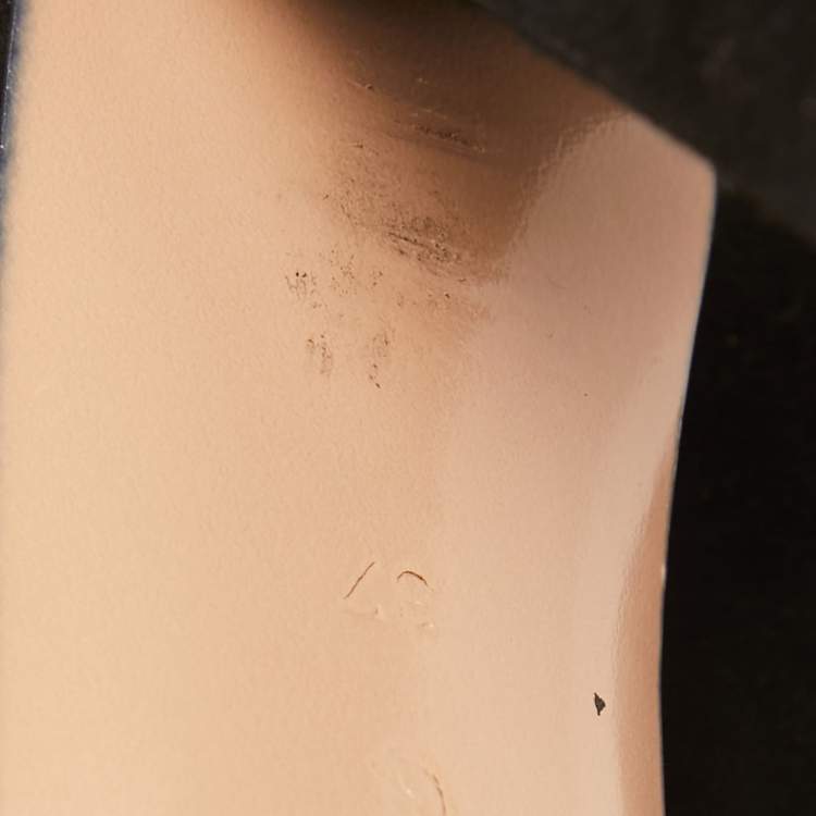 Pre Owned Gianvito Rossi Black Suede Platform Ankle Strap Sandals Size 37