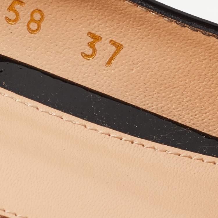 Pre Owned Gianvito Rossi Black Patent Leather Pointed Toe Pumps Size 37