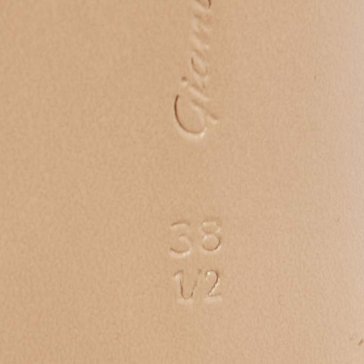 Pre Owned Gianvito Rossi Metallic Blue Leather and Glitter PVC Plexi Pumps Size 38.5