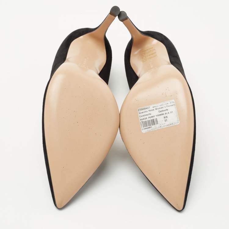 Pre Owned Gianvito Rossi Black Suede Gianvito Pumps Size 37