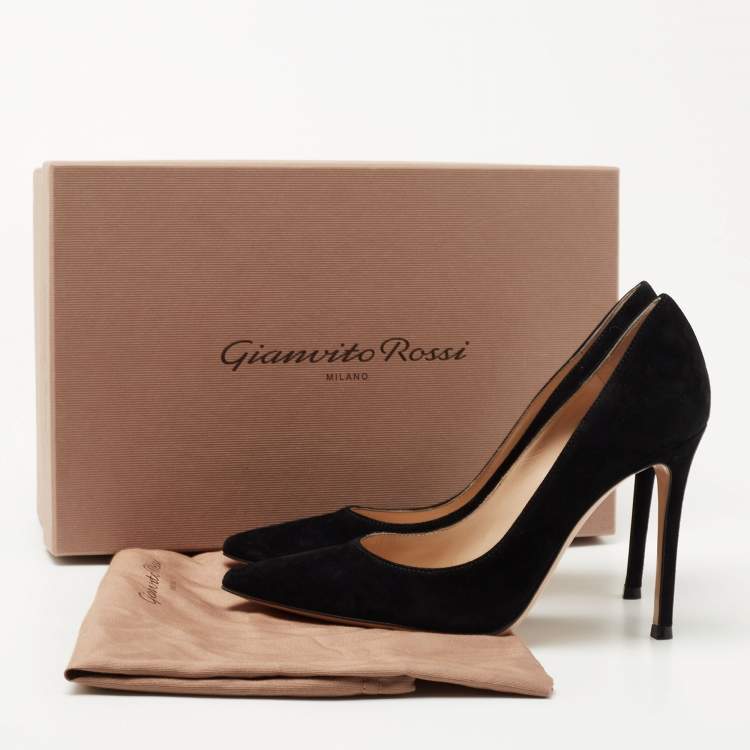 Pre Owned Gianvito Rossi Black Suede Gianvito Pumps Size 37