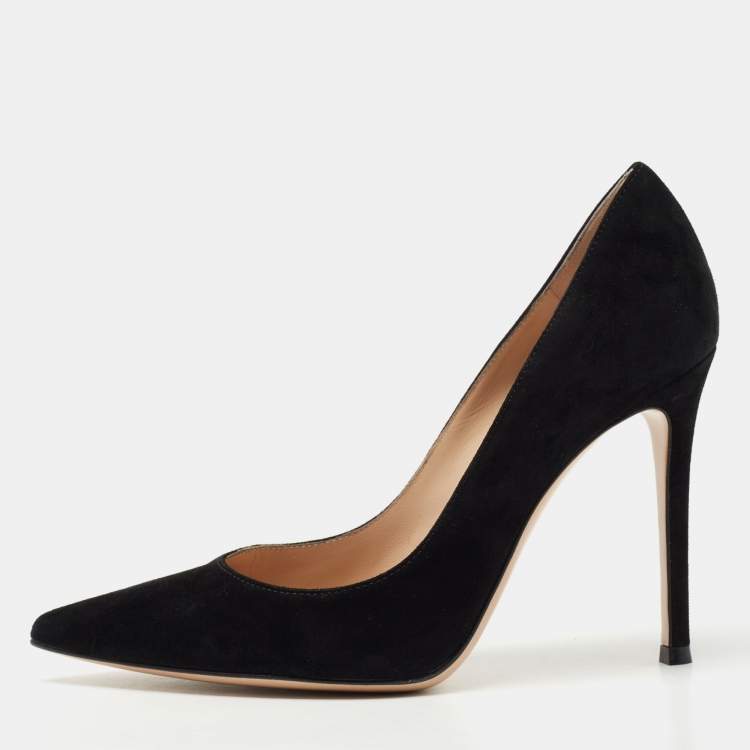 Pre Owned Gianvito Rossi Black Suede Gianvito Pumps Size 37
