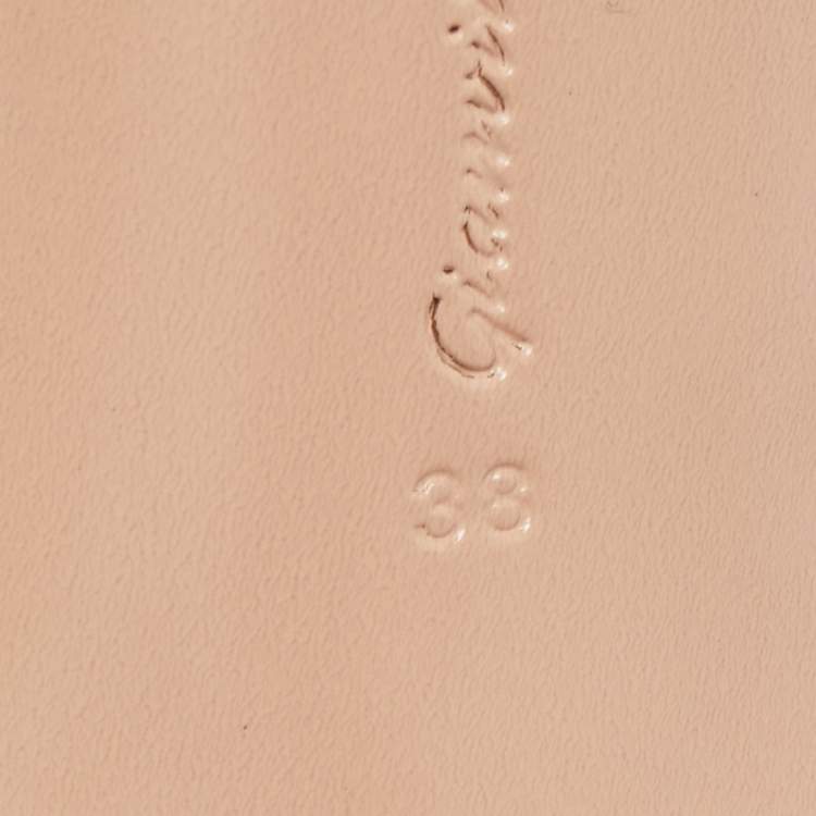 Pre Owned Gianvito Rossi Green Suede and PVC Plexi Pumps Size 38