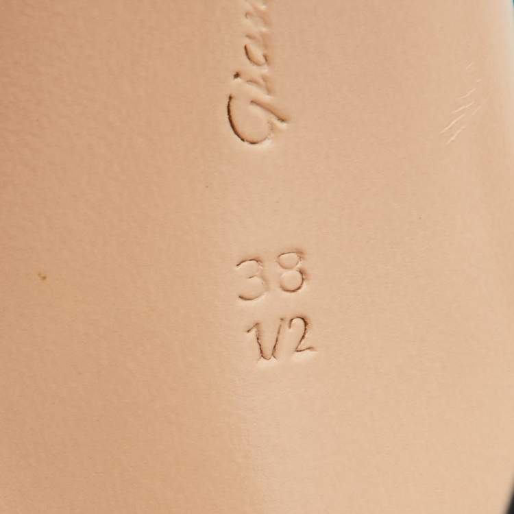 Pre Owned Gianvito Rossi Black Suede and PVC Plexi Pumps Size 38.5