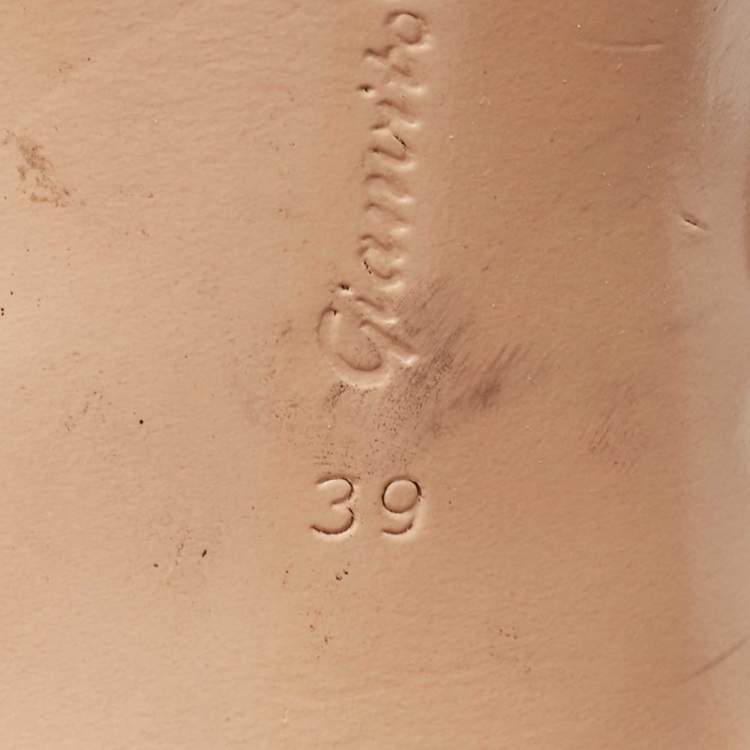 Pre Owned Gianvito Rossi Black Patent Leather Kim Ankle Wrap Sandals Size 39