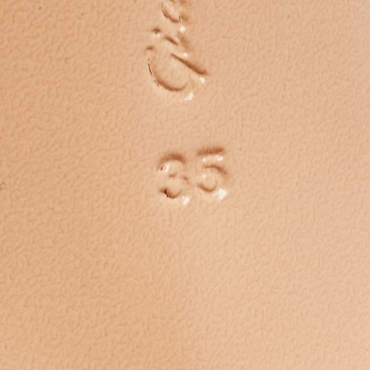 Pre Owned Gianvito Rossi White/Beige Patent Leather and PVC Plexi Pumps Size 35